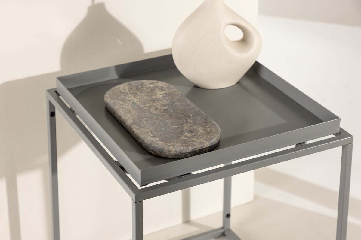 Prístavný stolík Mars – štýlový v tmavosivej a Czarny