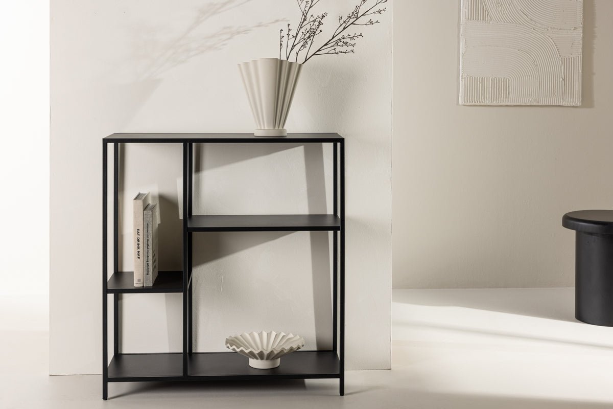 Regal Puno – komoda s 3 policami v Czarny