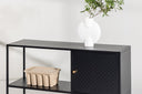 Komoda Varino – Czarny, minimalistický industriálny štýl s funkčnou eleganciou