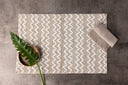 Badematte Sanur - in Weiß-Beige-Kombination aus weicher Baumwolle