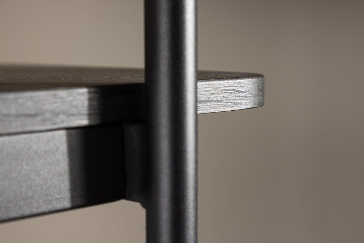 Regal Heim – vysoký stojaci regál v bielom umývaní s 5 policami