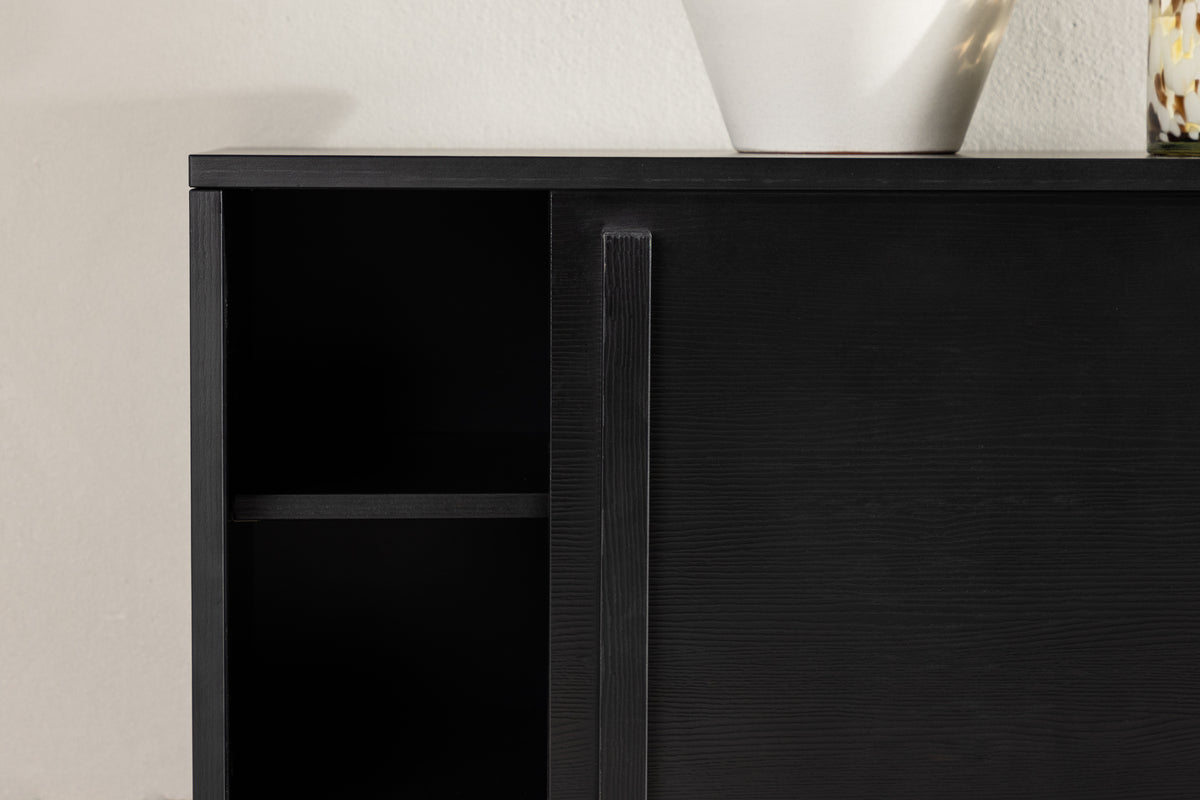 Dizajnový TV nízky stolík Valero 180 cm MDF – matný, s lamelovým čelom