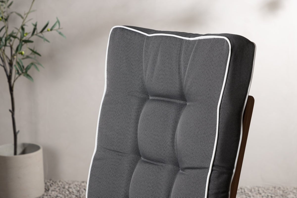 Záhradná sada 3 ks - Sedák na stoličku Jill z polyesteru, tmavosivý