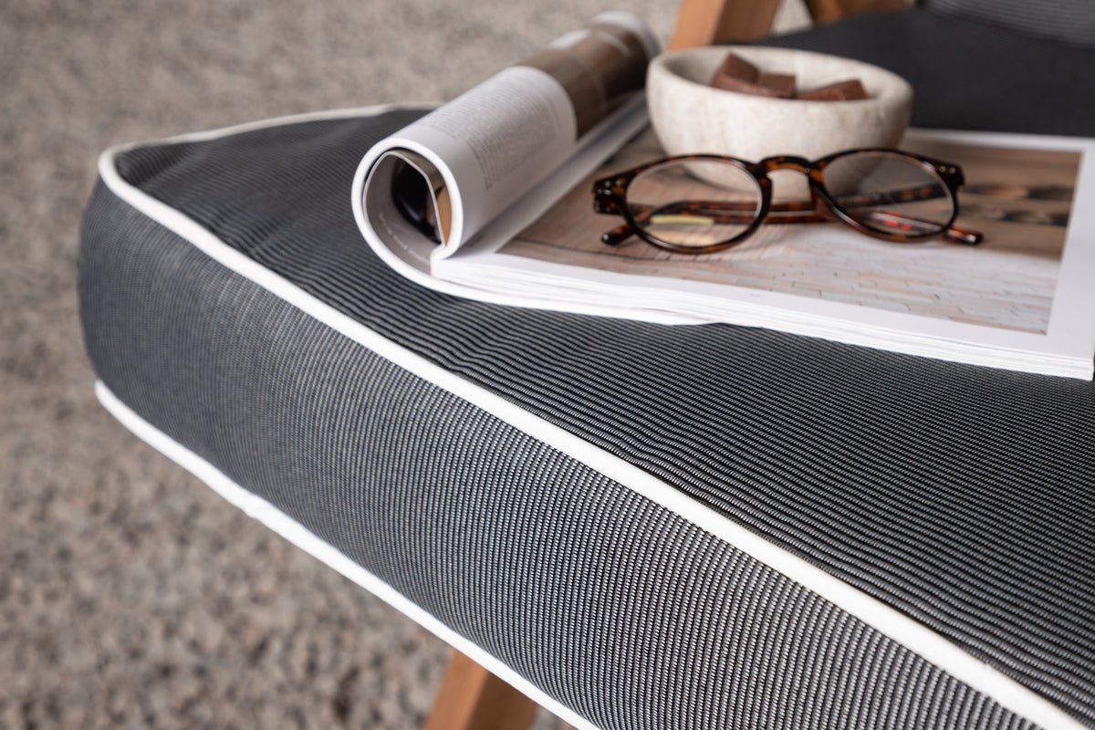 Záhradná sada 3 ks - Sedák na stoličku Jill z polyesteru, tmavosivý