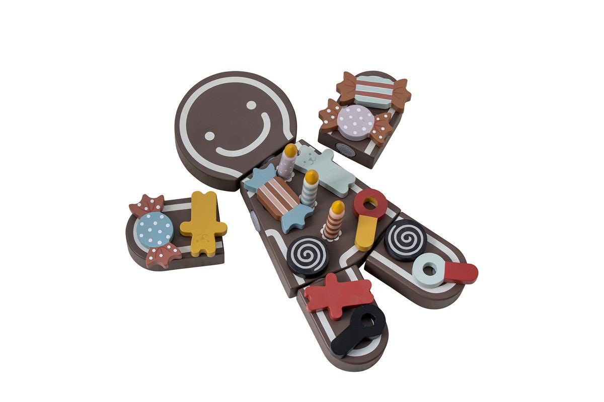 Detská herná súprava Mona – narodeninová torta z dreva s suchým zipsom na sladkosti a sviečky