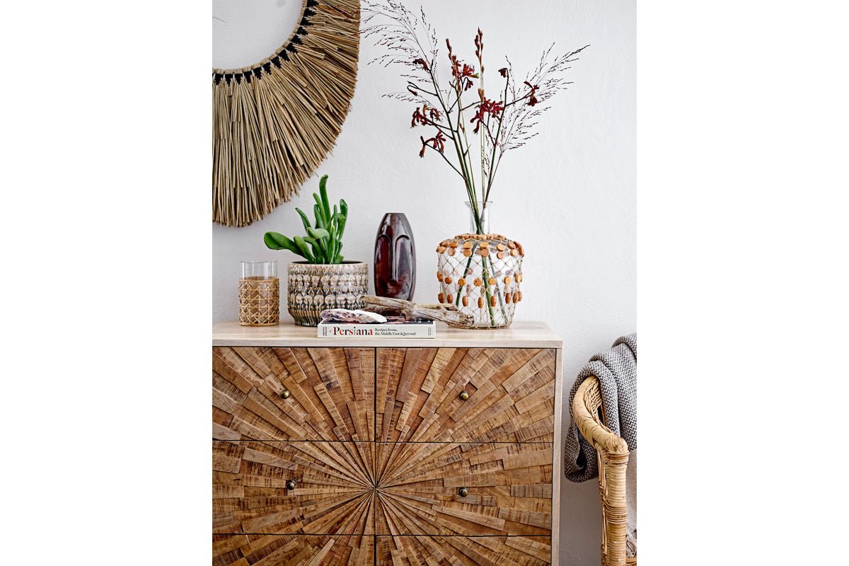 Dizajnová váza „Terra Skulpt“ – váza z hnedej kameniny