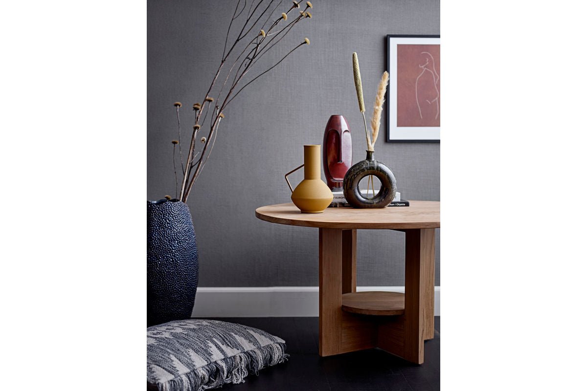 Dizajnová váza „Terra Skulpt“ – váza z hnedej kameniny