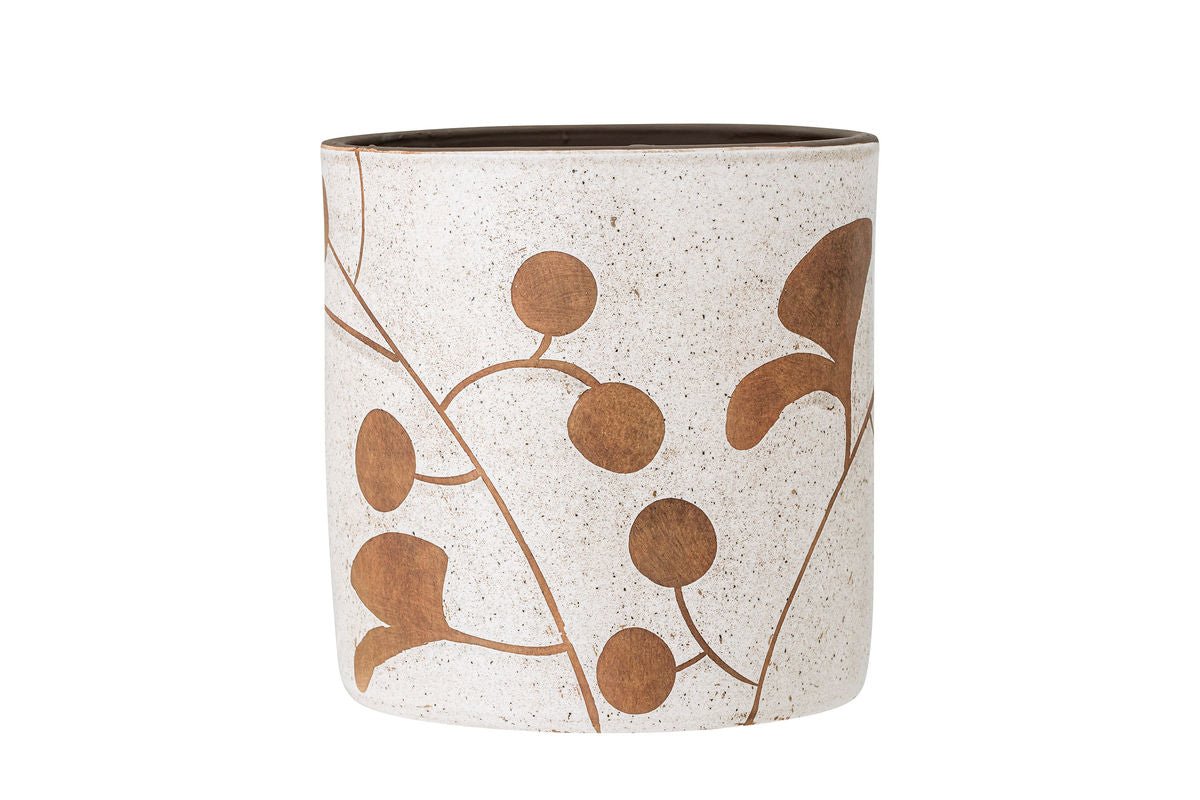 Dekoratívny kvetináč Ardea – kvetinový dizajn v bielej