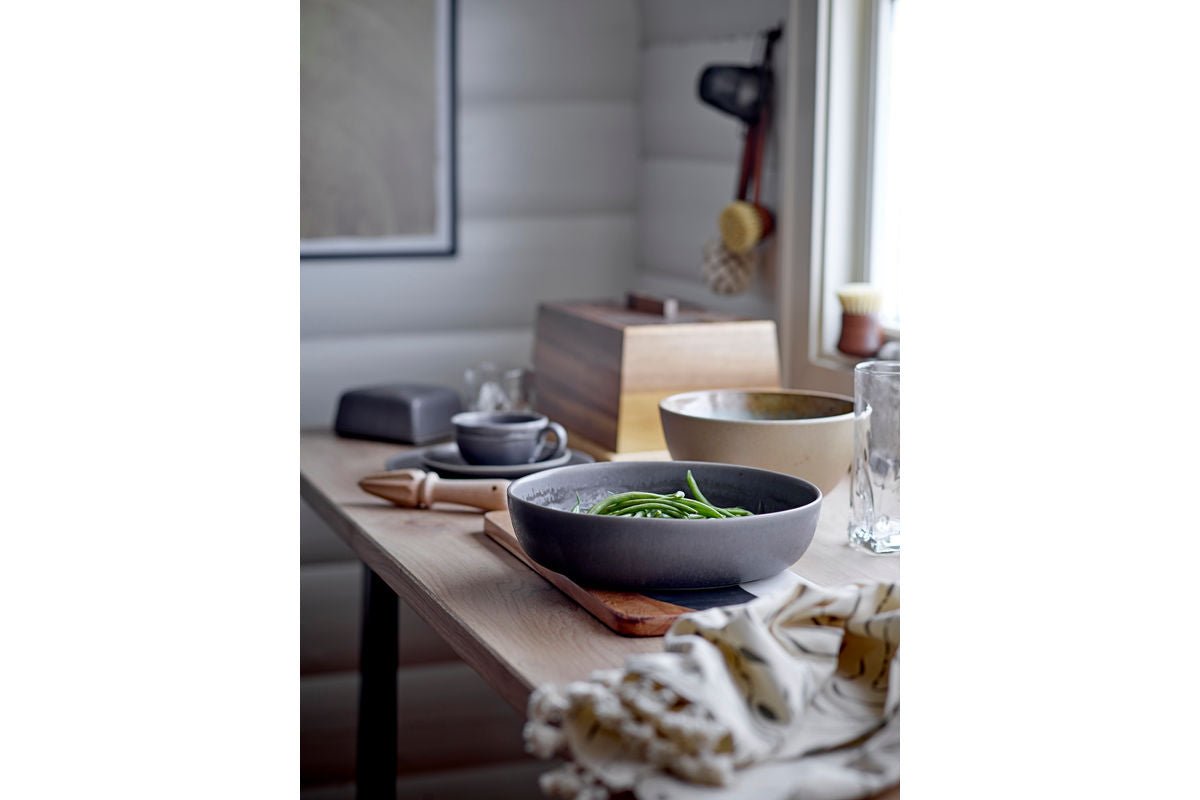 Miska Lina - z kameniny s bambusovým viečkom