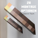 Minecraft LED fakľa s nástenným držiakom – Nabíjateľná a originálny pixelový dizajn