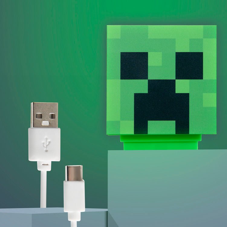 Minecraft LED-lampa „Creeper“ – svietiaca figúrka s batériou