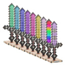 LED stolová lampa Minecraft Netherite Sword – s akumulátorom a zmenou farby