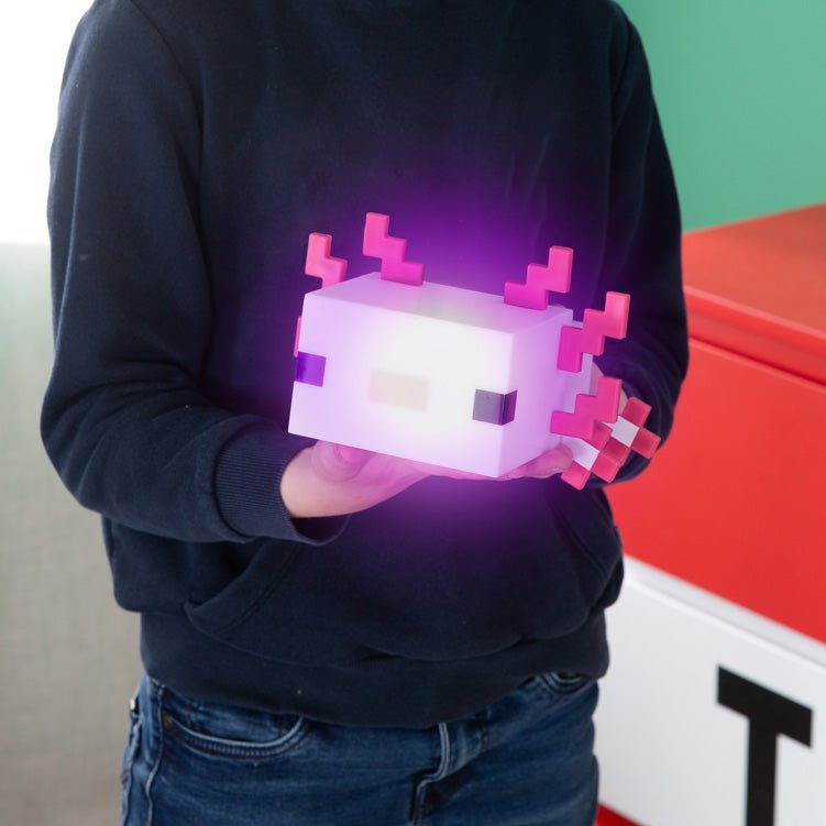 Minecraft LED stolná lampa „Axolotl“ – s batériou a USB-C