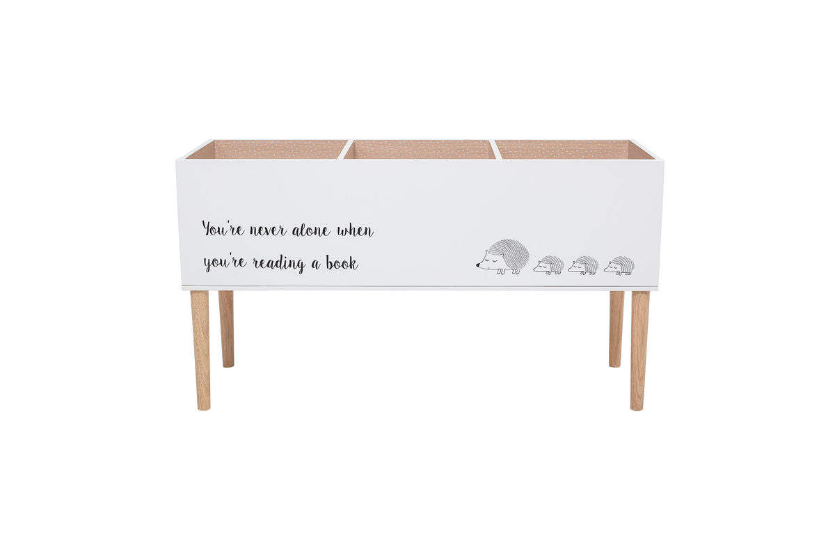 Stojan na knihy Lio – biely detský regál z MDF