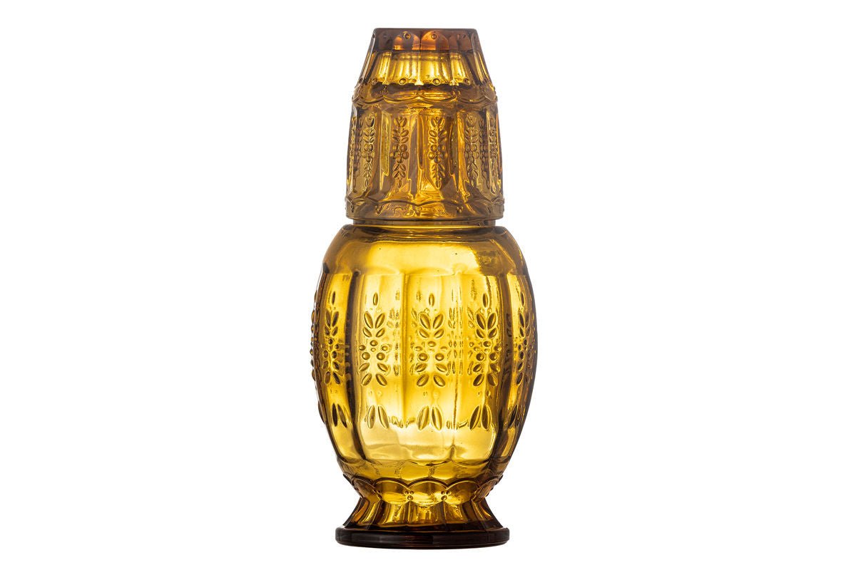 Súprava dekanter a pohárov Lior – sklo v teplom jantárovom odtieni