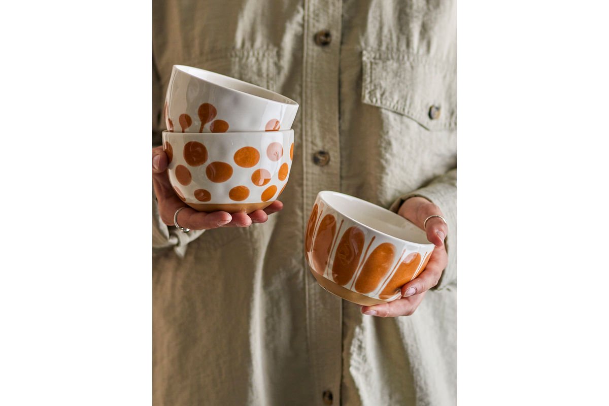 Miska Loréa – vyrobená z kameniny - sada 3 kusov