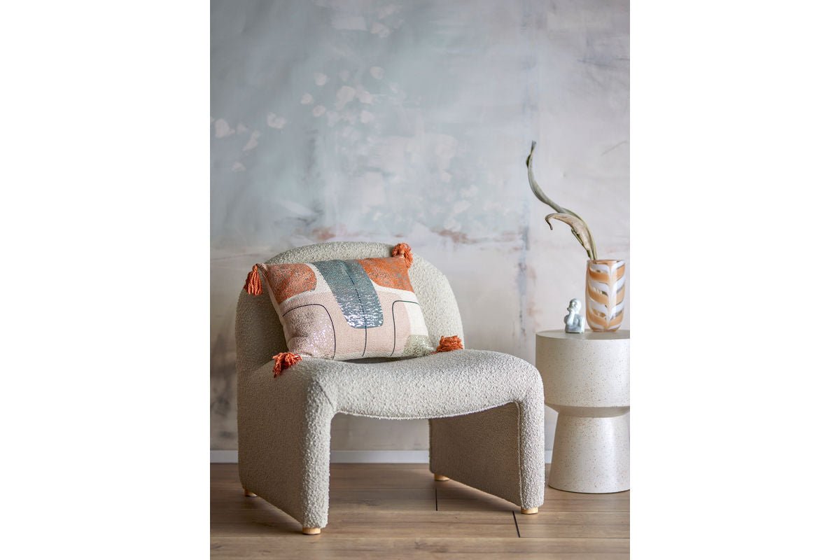 Zierkissen Girona – Printdesign mit Quasten