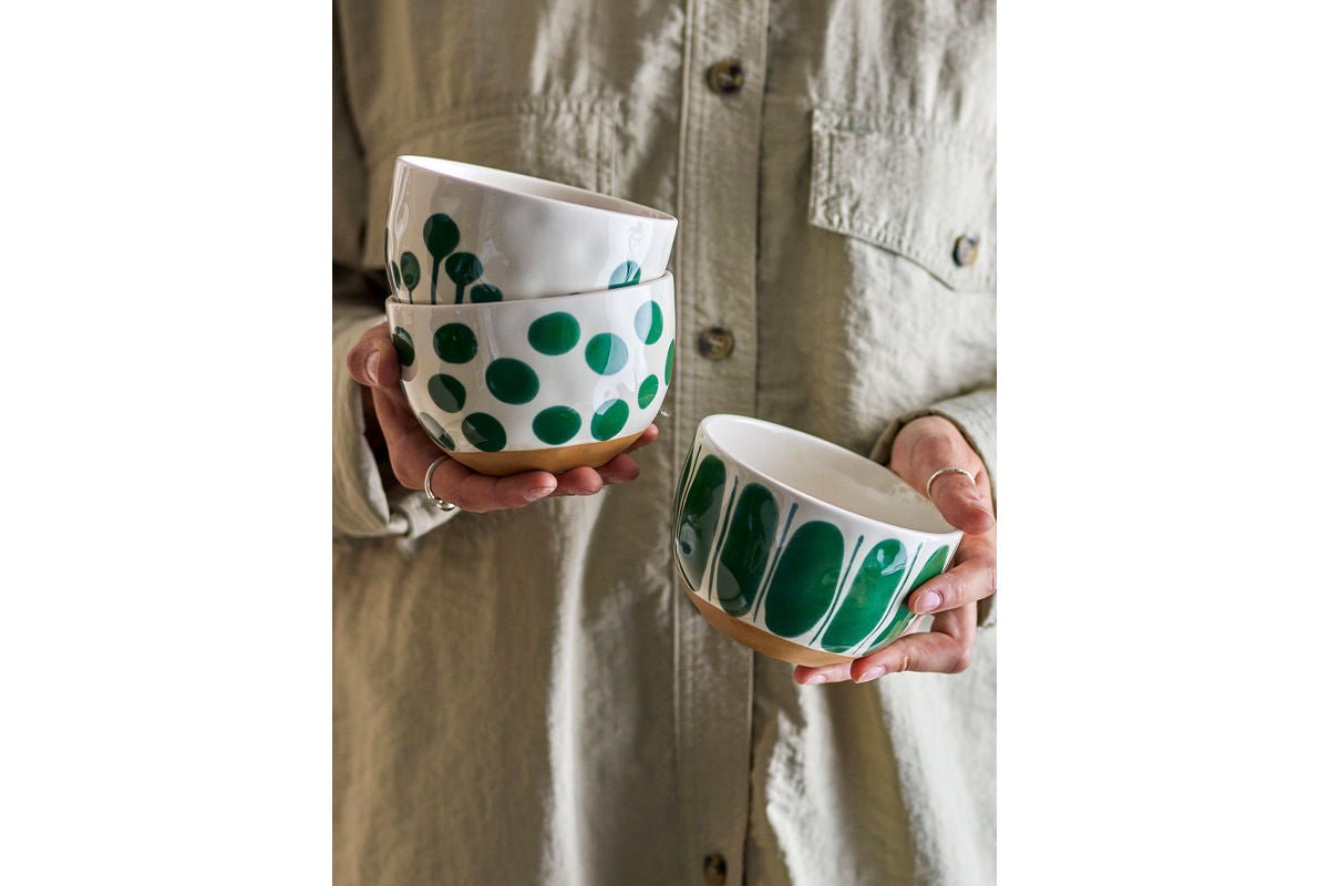 Miska Loréa – vyrobená z kameniny - sada 3 kusov