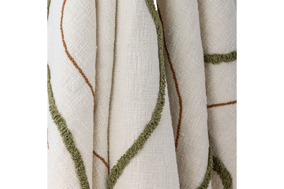 Prehoz Domi – tuftovaný a vyšívaný dizajn v prírodných farbách