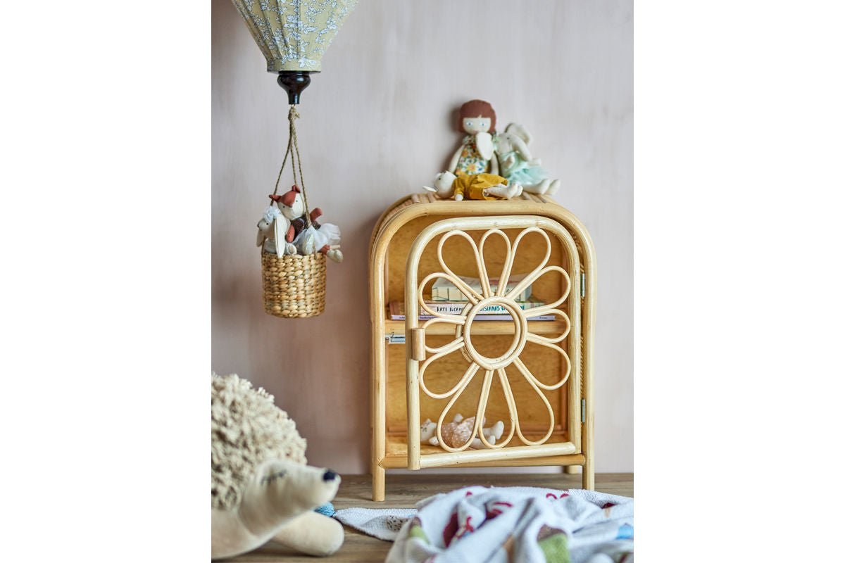 Detská komoda Ubud – kvetinový tvar z prírodného ratanu