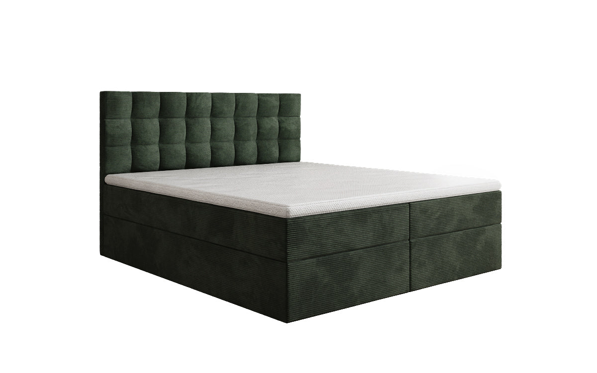 Boxspringbett Como in Cord mit Stauraum