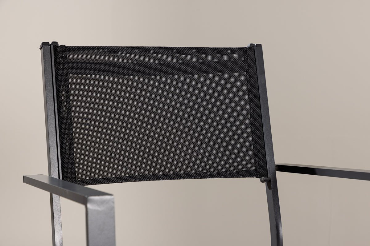 Sada 2 ks - Záhradná stolička Karibik z hliníka/textilénu