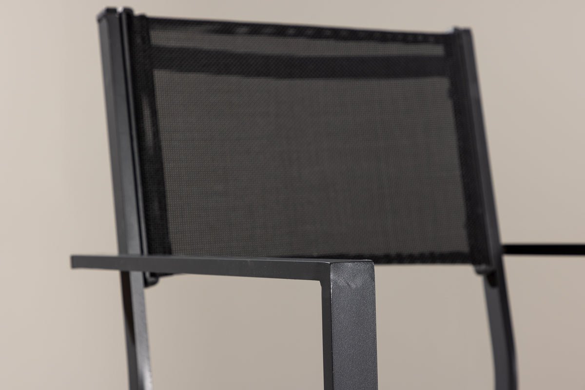 Sada 2 ks - Záhradná stolička Karibik z hliníka/textilénu