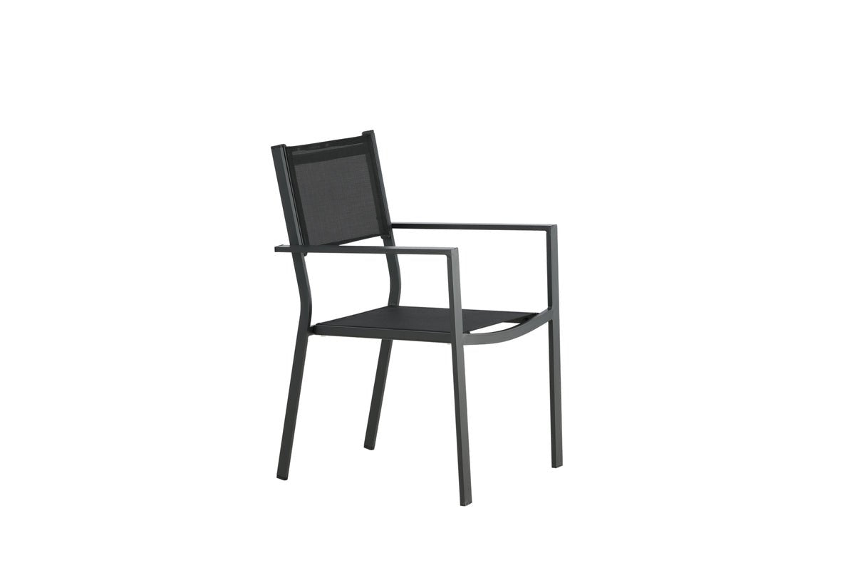 Sada 2 ks - Záhradná stolička Karibik z hliníka/textilénu