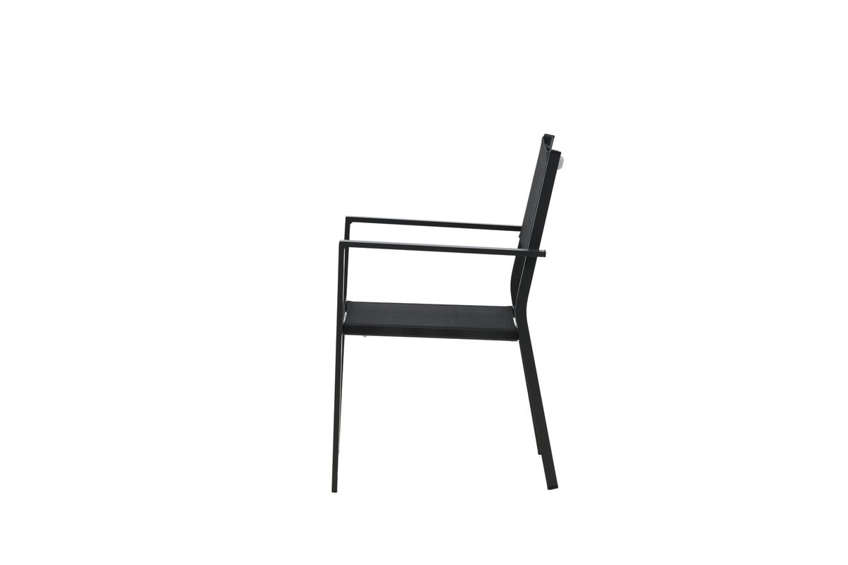 Sada 2 ks - Záhradná stolička Karibik z hliníka/textilénu