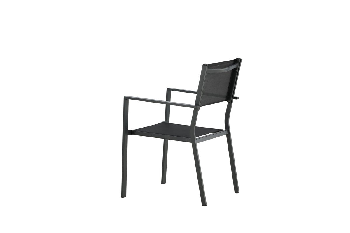 Sada 2 ks - Záhradná stolička Karibik z hliníka/textilénu