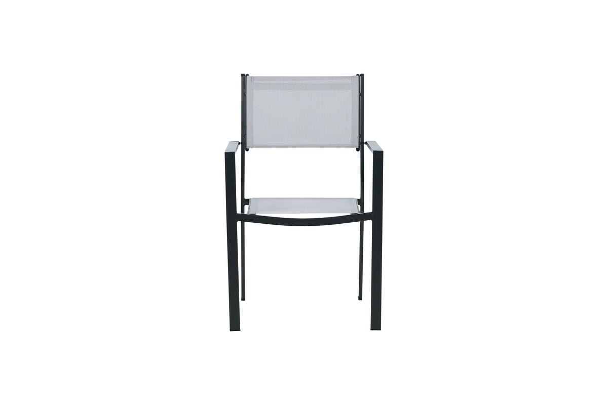 Sada 2 ks - Záhradná stolička Karibik z hliníka/textilénu