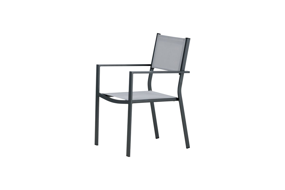 Sada 2 ks - Záhradná stolička Karibik z hliníka/textilénu