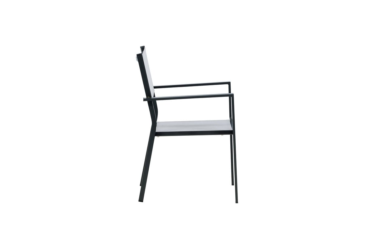 Sada 2 ks - Záhradná stolička Karibik z hliníka/textilénu