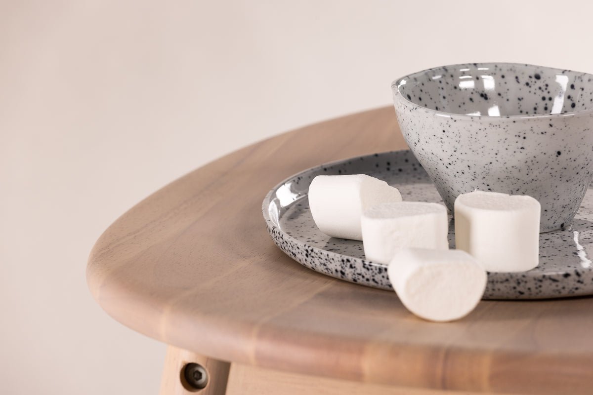 Barová stolička Omni - z gumovníkového dreva v prírodnom vzhľade