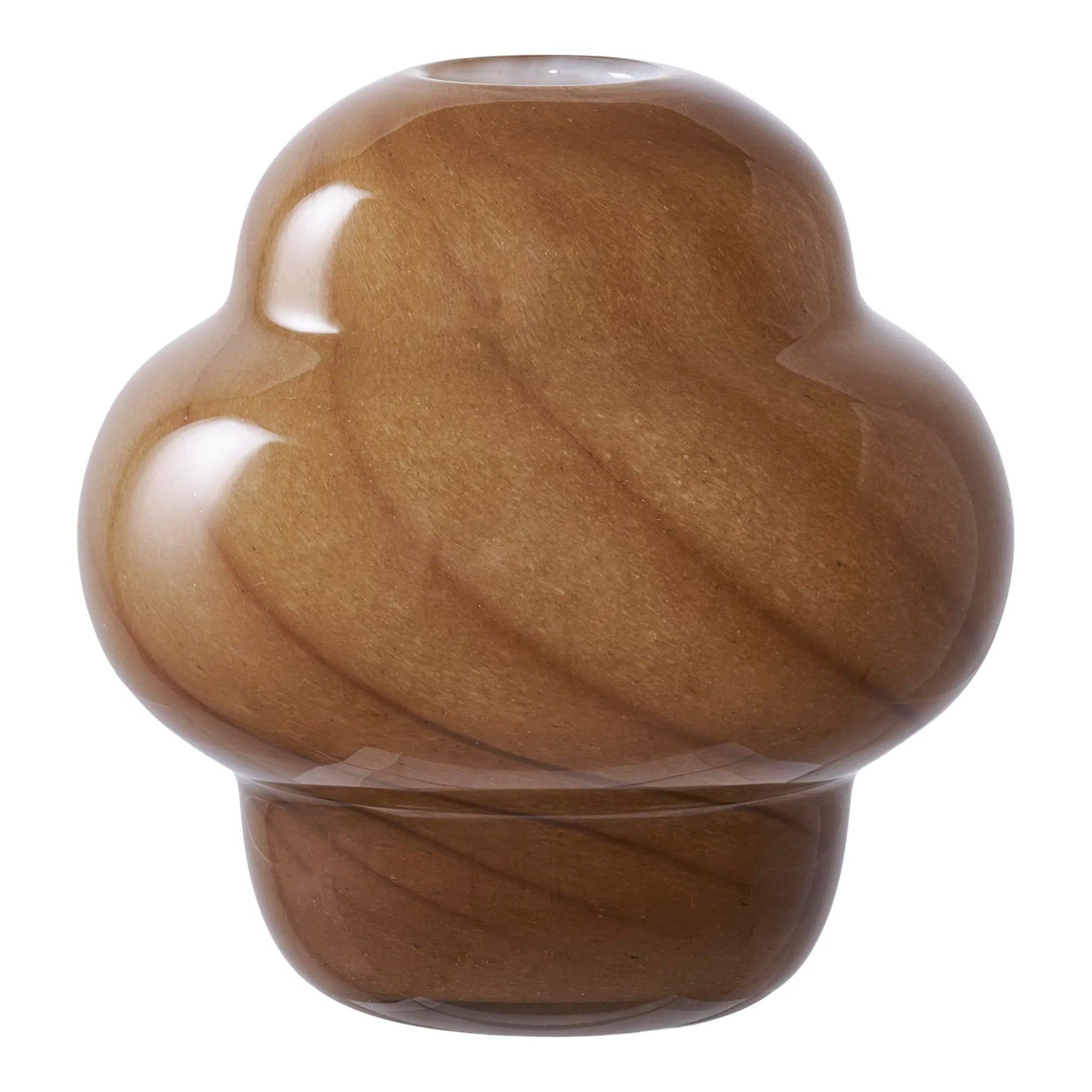 Váza Nivora – Sklo, Hnedá, 17 cm