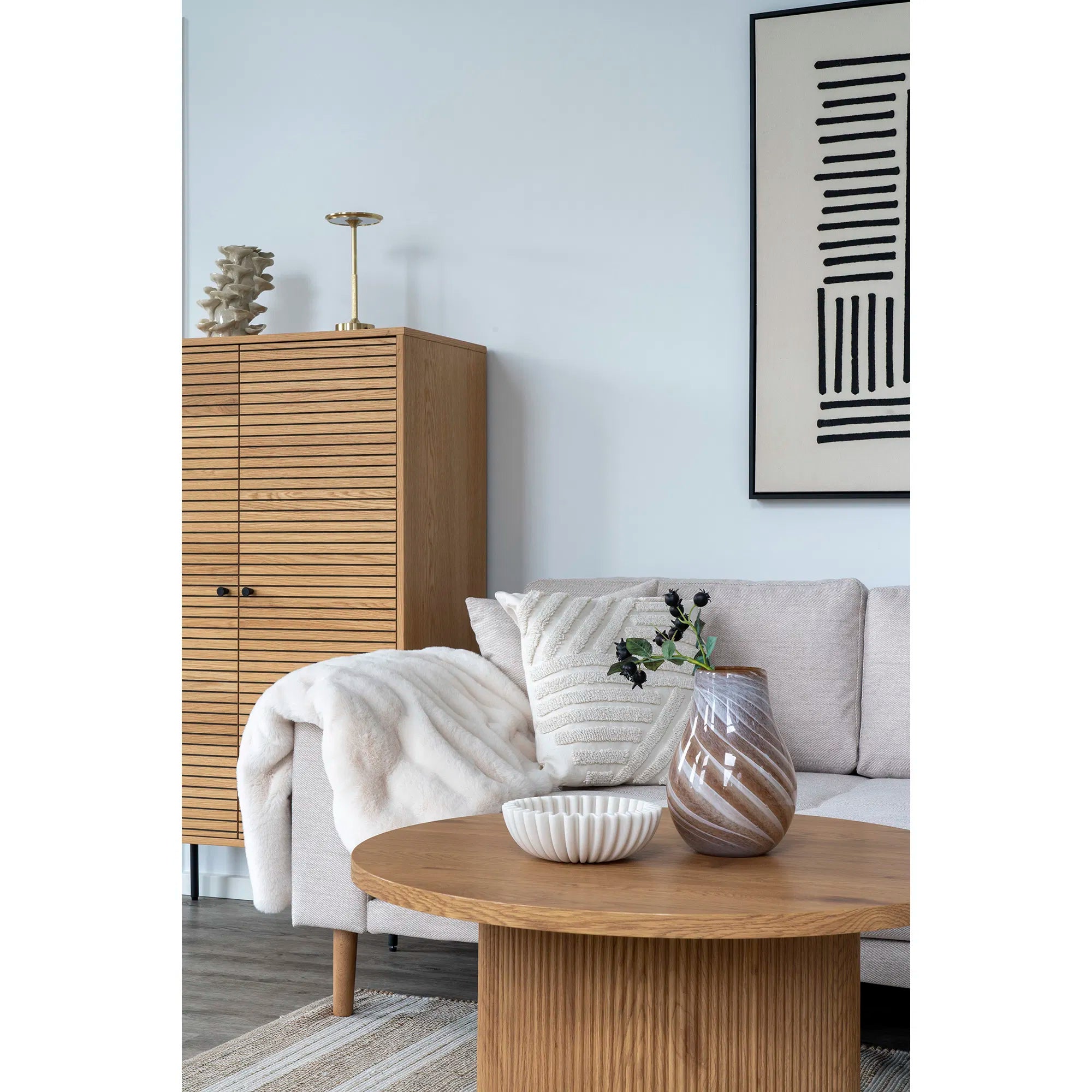Schale „Mirella“ – Beige Polyresin-Design