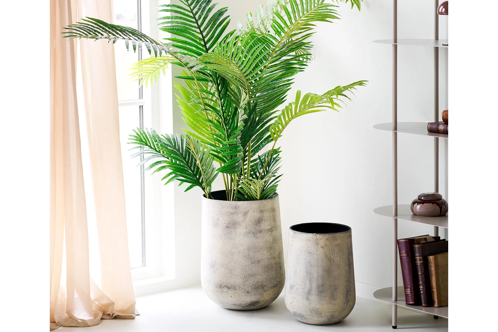 Váza Narvella - z kovu v antickom béžovom vzhľade (sada 2 ks)