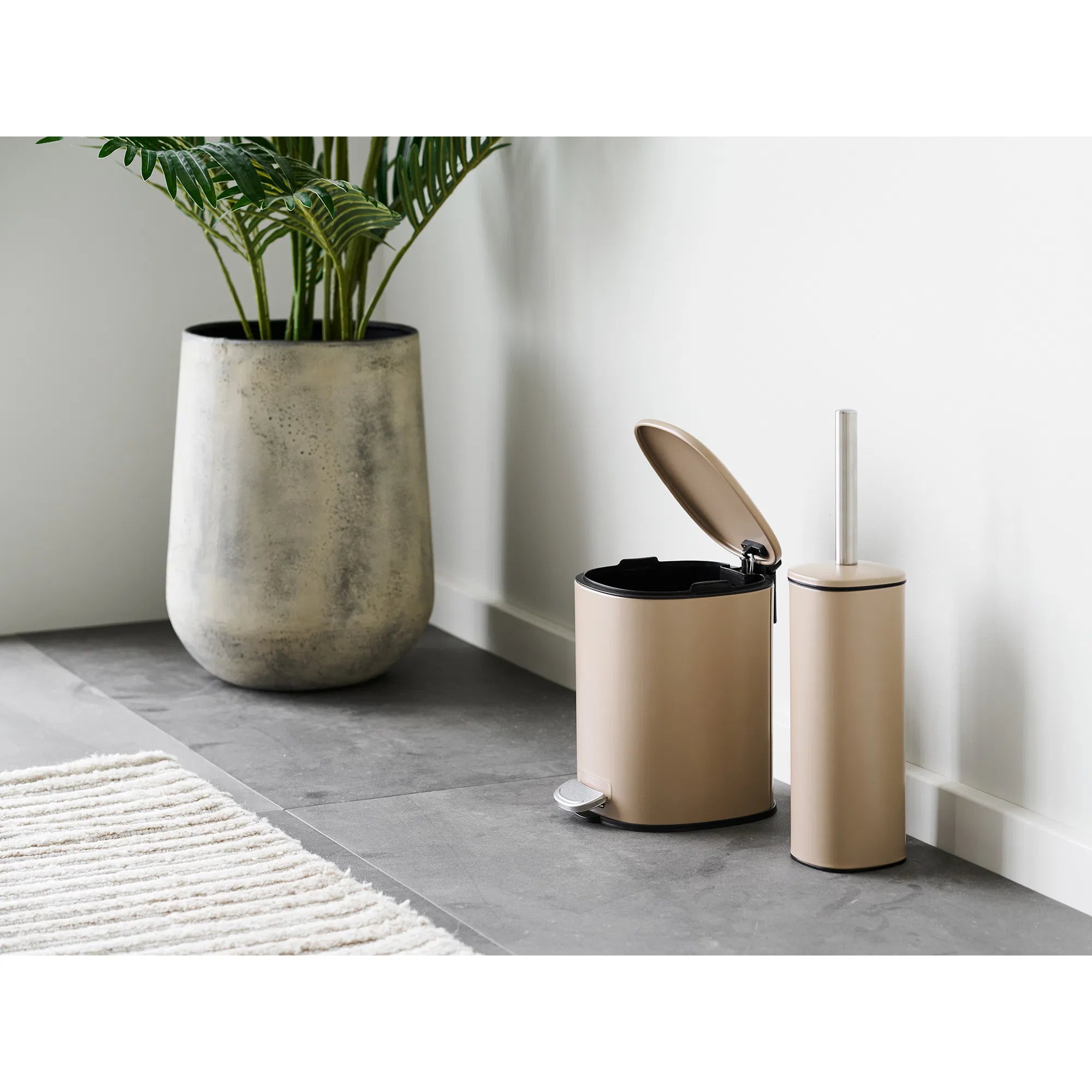 Váza Narvella - z kovu v antickom béžovom vzhľade (sada 2 ks)