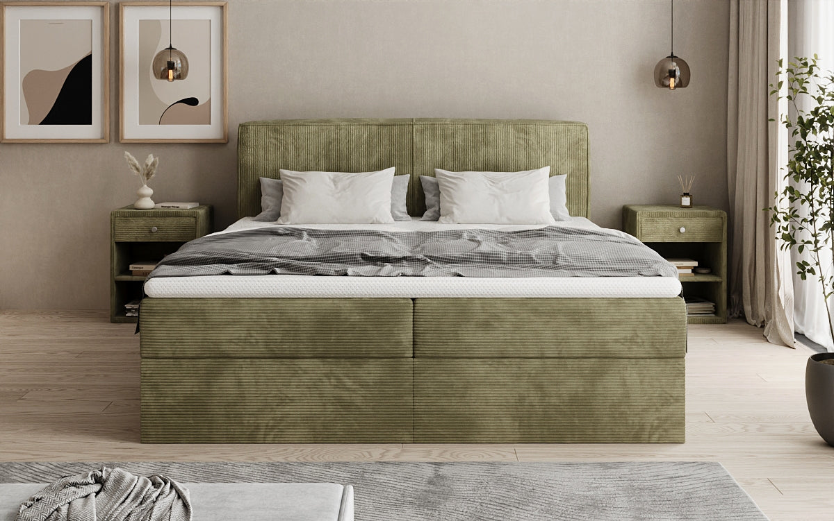 Boxspringbett Marea in Cord mit Stauraum