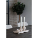 Kerzenhalter-Set "Traverno Duo" – Naturstein-Design aus Travertin