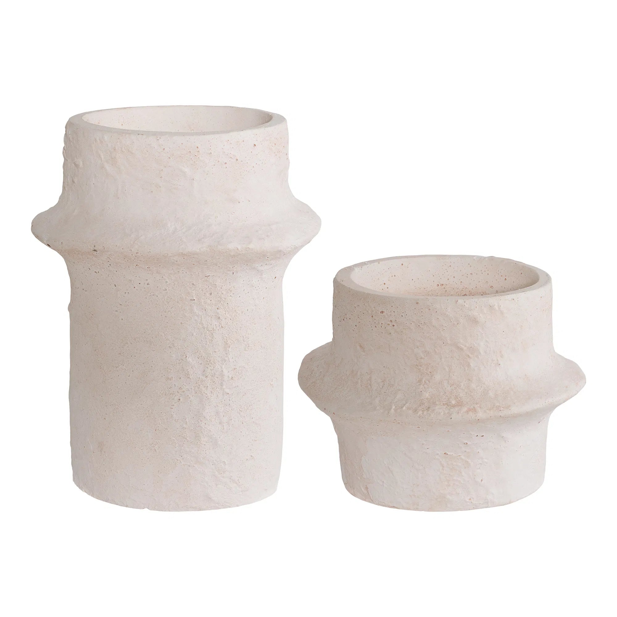 Sada svietnikov „Bianco Duo“ – Cement v bielej