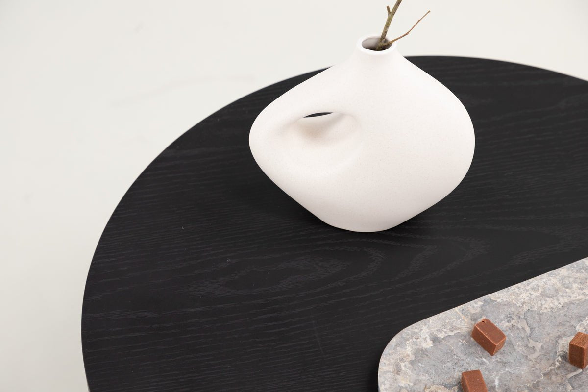 Konferenčný stolík Allan - s dreveným vzhľadom