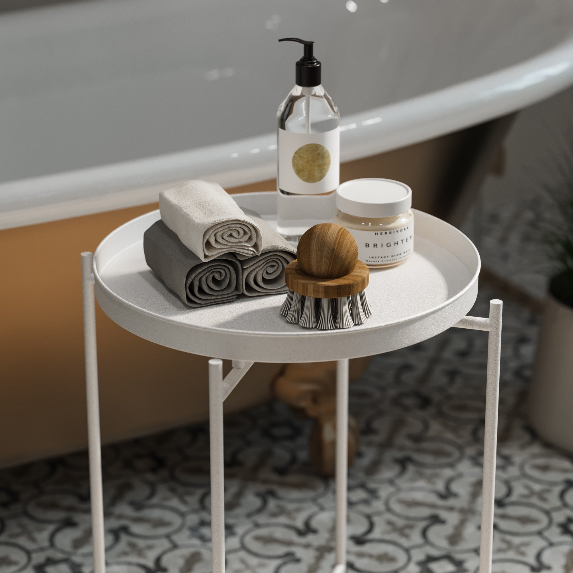 Konferenčný stolík Fenaro – Jednoduchý kovový dizajn v bielej alebo zelenej