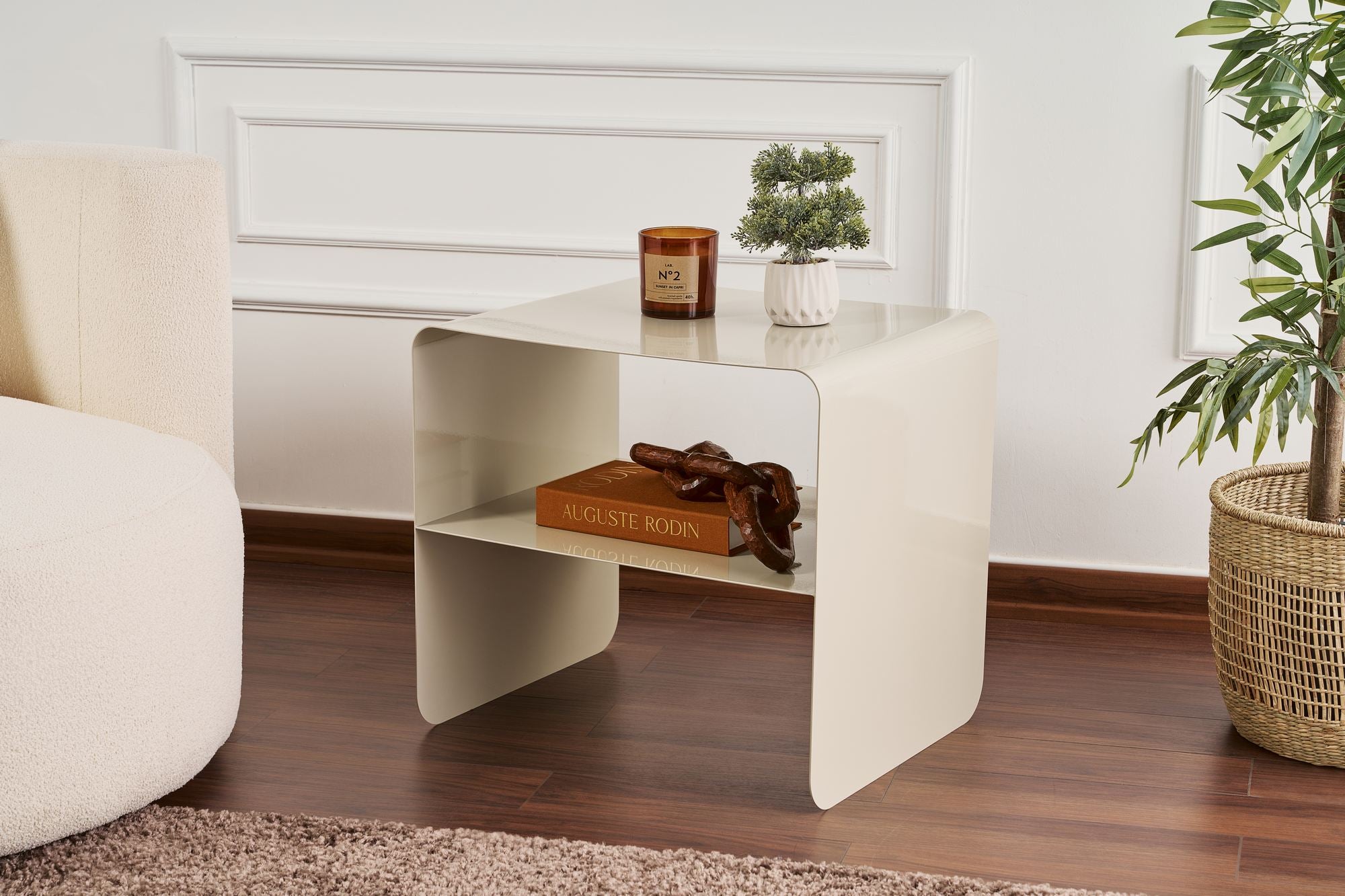 Konferenčný stolík Nivaro – z kovu v Czarny alebo Taupe