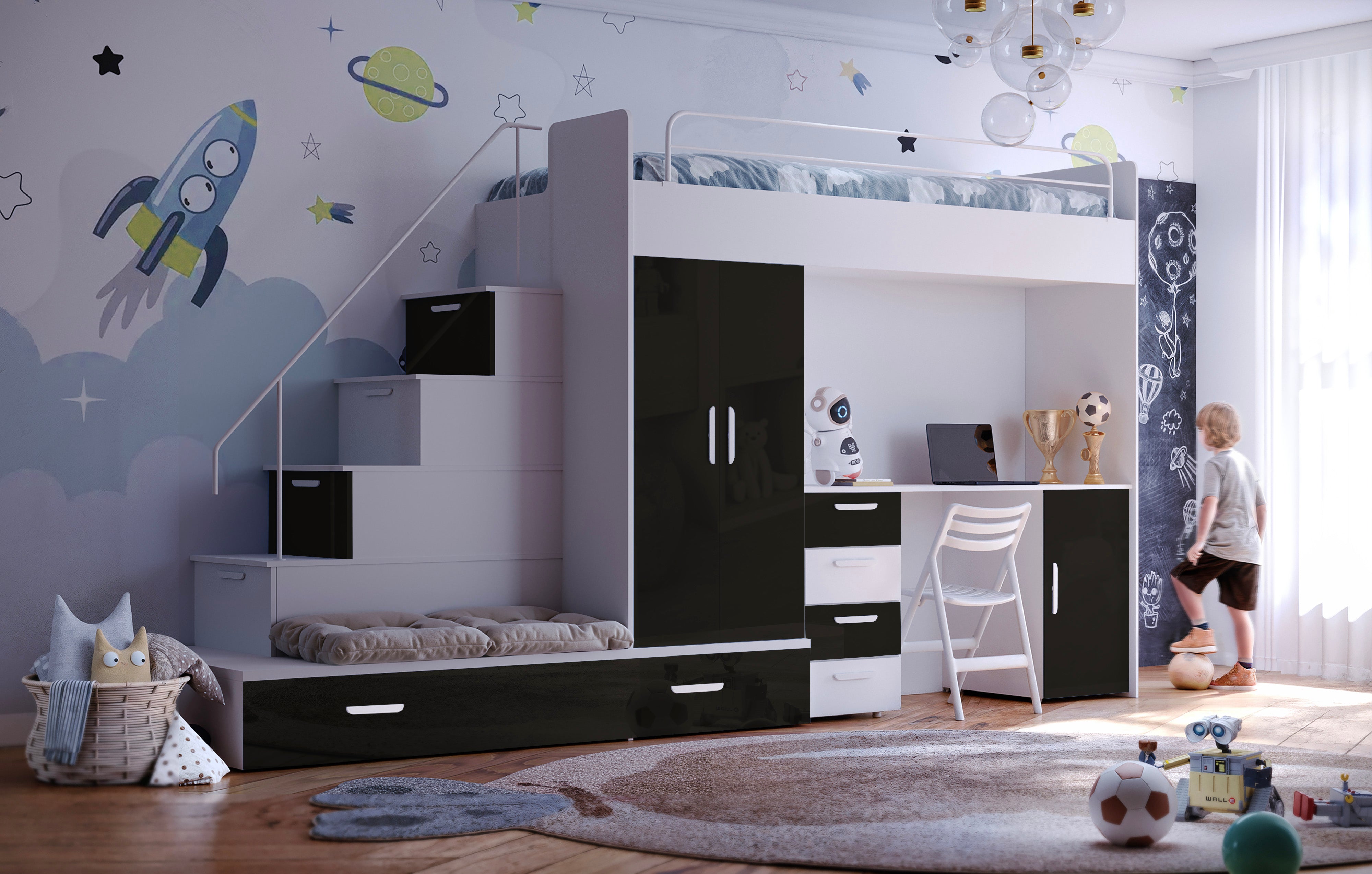 Detská vyvýšená posteľ Adventure