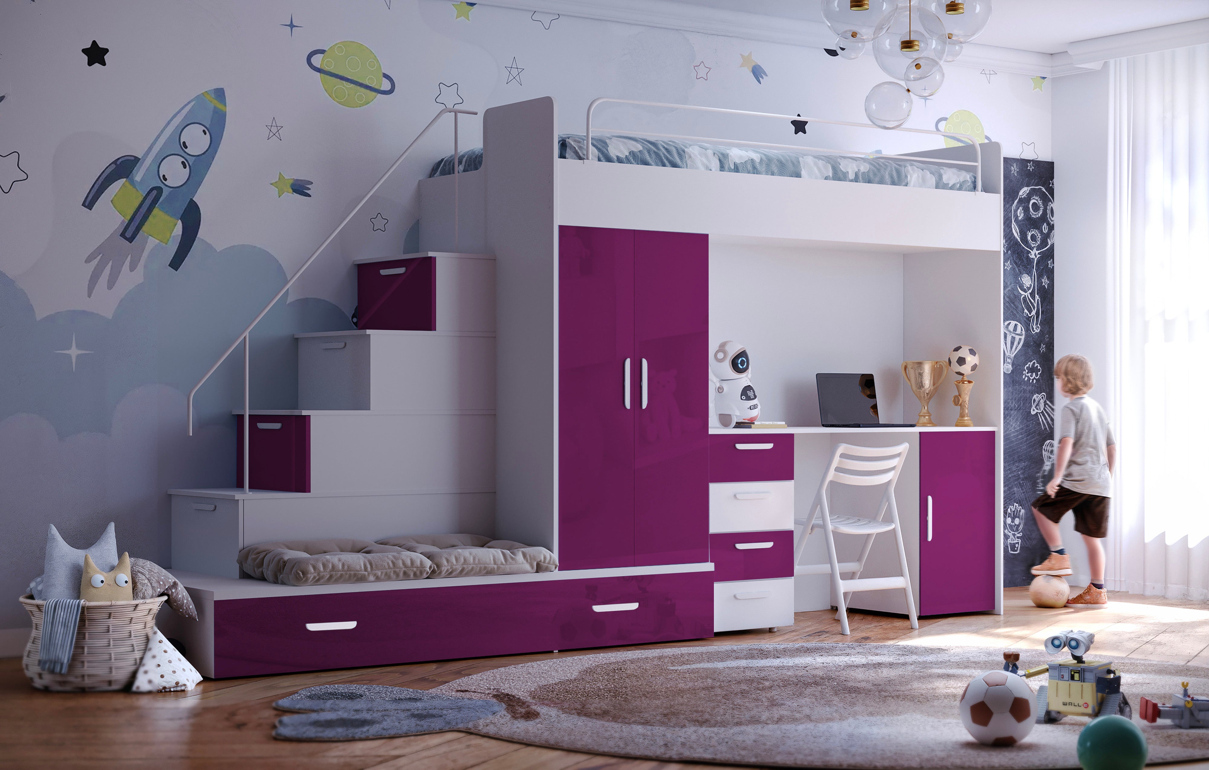 Detská vyvýšená posteľ Adventure