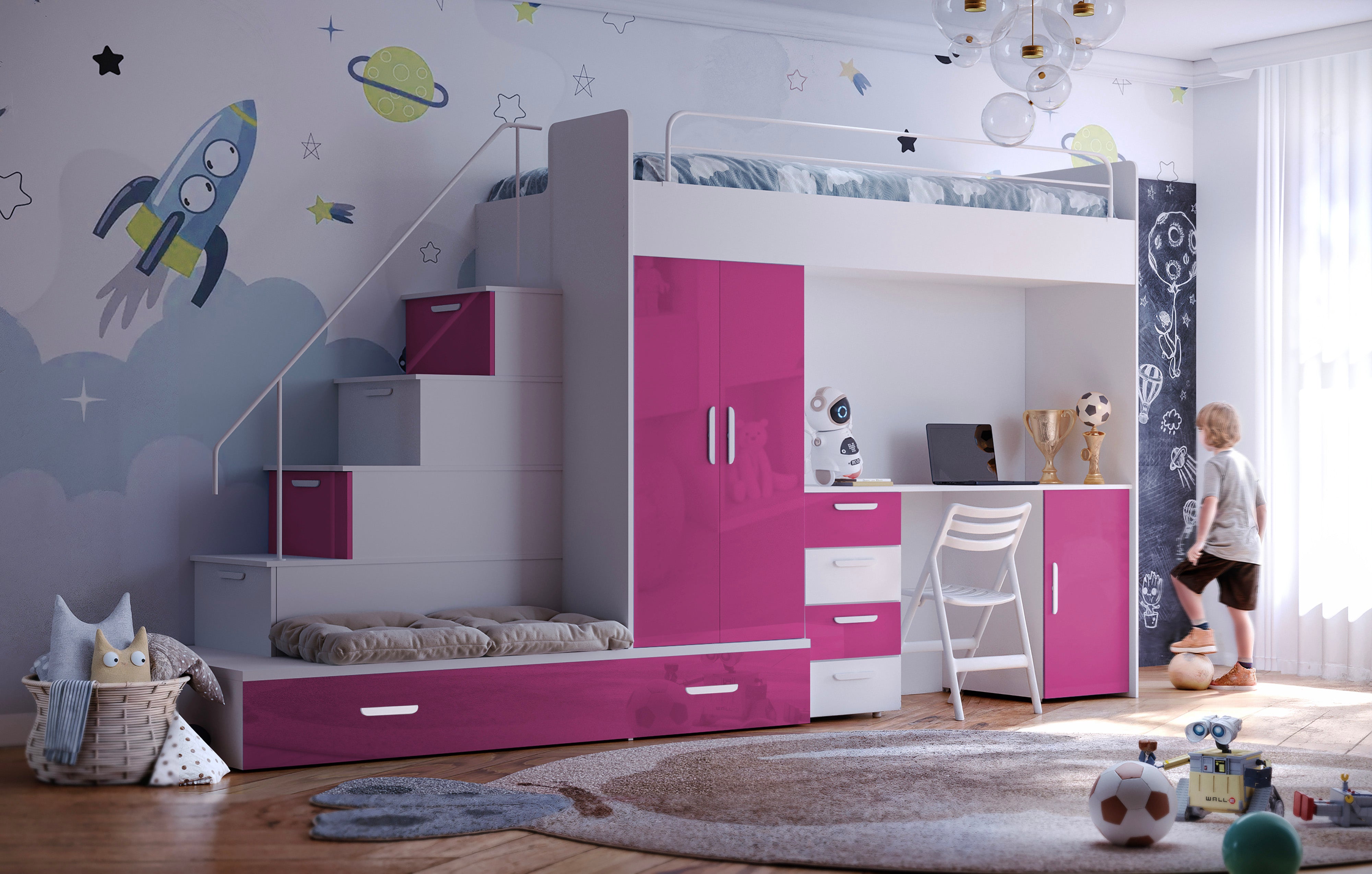 Detská vyvýšená posteľ Adventure