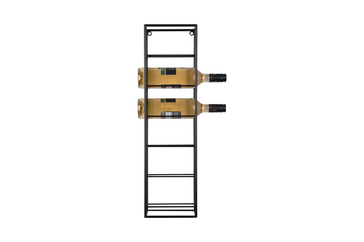 Wand-Weinregal Siggy – Metall-Design in Mattschwarz