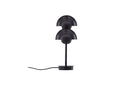 Stolná lampa Noir Duo – elegantná lampa z čiernej ocele s dvojitou kupolou
