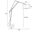 Stojacia lampa Tokio – zo železa vo farbe Czarny